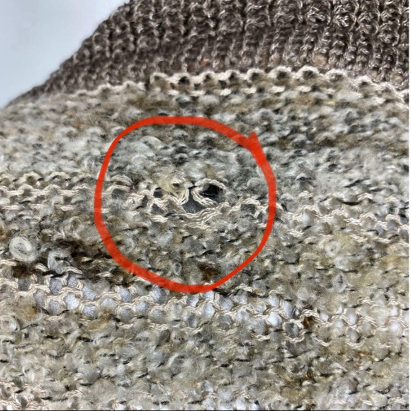 Curio Brown Striped Asymmetric Cardigan Sweater M - Picture 8 of 8